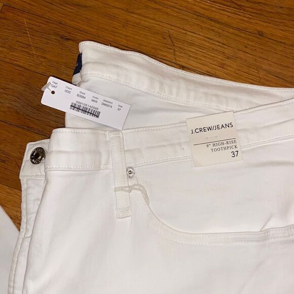 J. Crew 9" mid-rise toothpick jean in white* - Picture 6 of 7